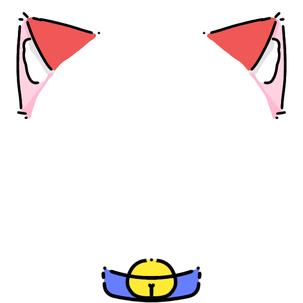blue collar red cat ears Decoration